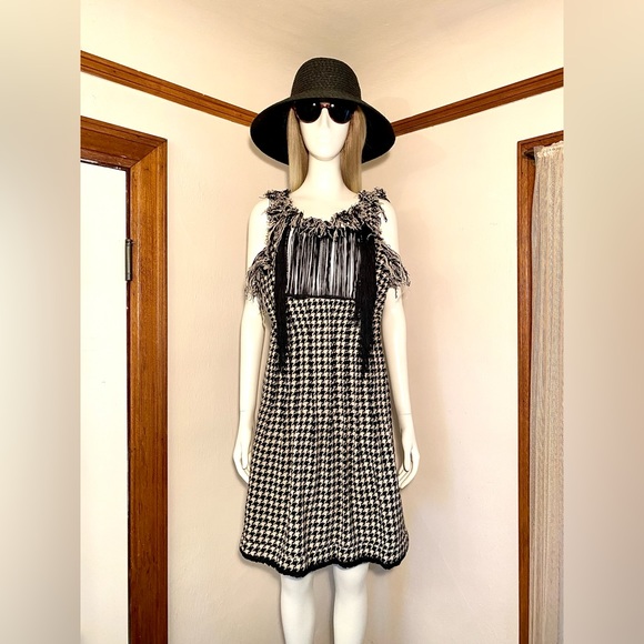 PEPPER Re-Couture Rustic Houndstooth Dress - Picture 7 of 9